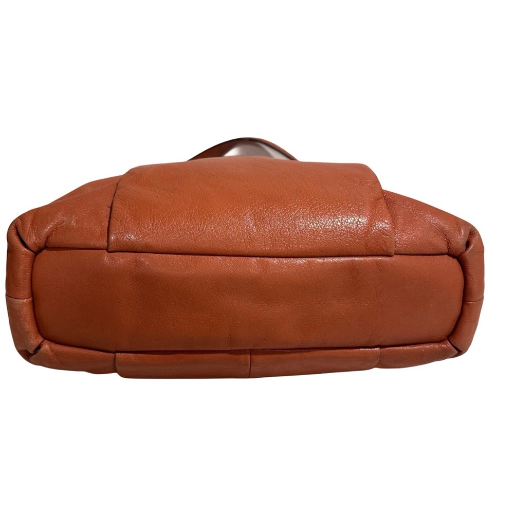 Coach Madison Isabelle Pebble Leather Hobo Bag Cognac/Saddle/Orange Shoulder Bag - Picture 6 of 16